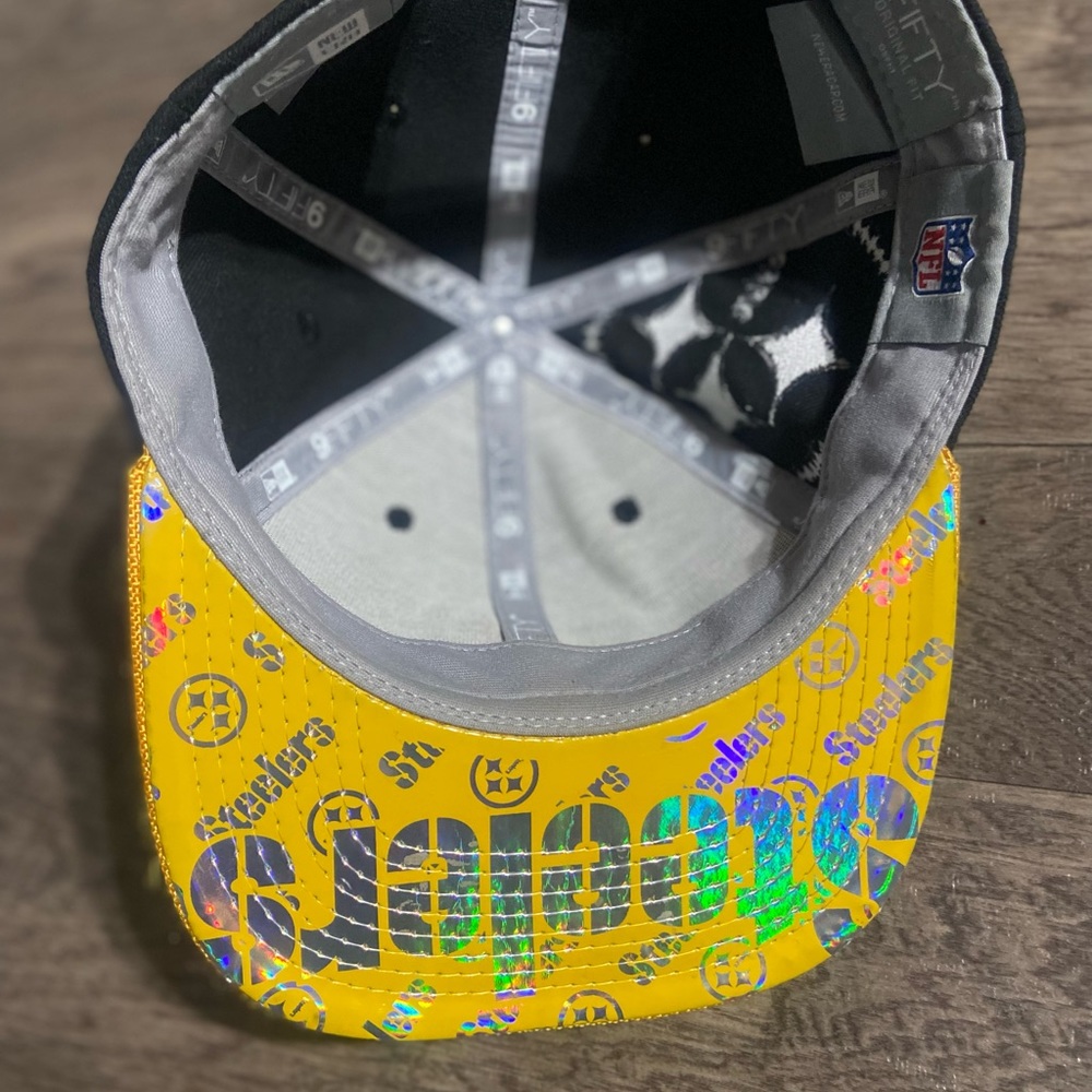 Steelers Flat Bill Hat With Reflective Bill